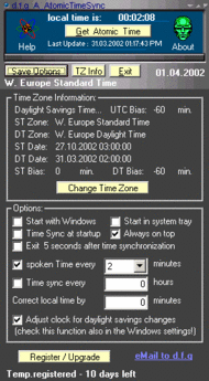 dfg AtomicTimeSync XP screenshot